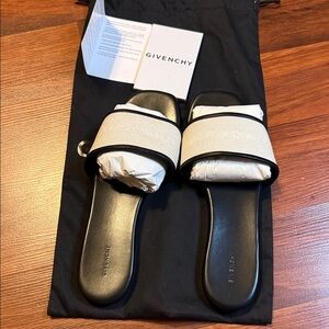 Givenchy Black and Cream Designer Sandals